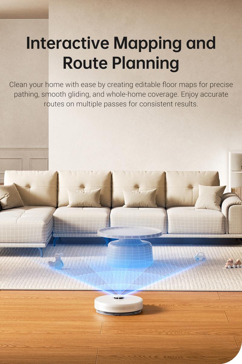 DREAME D10 Plus Gen 2 Robot Vacuum and Mop with Self-Emptying Base for 90 Days of Cleaning, 6000 Pa Suction and LiDAR Navigation, Obstacle Avoidance, Wi-Fi Connected