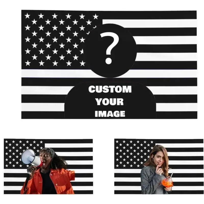 Customizable Rectangular Flag Print Photo Tapestry - Personalized Image Design, Durable, Anime Character Option, School ID Day Gift for Boyfriend, Home Decor Wall Hanging, Outdoors Porch Use,sohochic