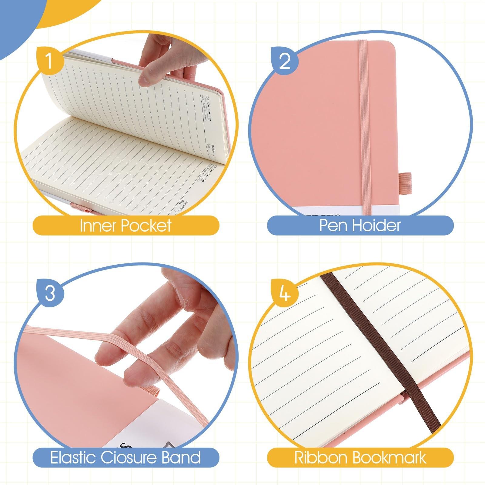 Cute Cartoon Cat Dog Theme Notebook, A5 Banded Notebook, Thick Office Notepad, 200 Pages Diary Book, 1pcs