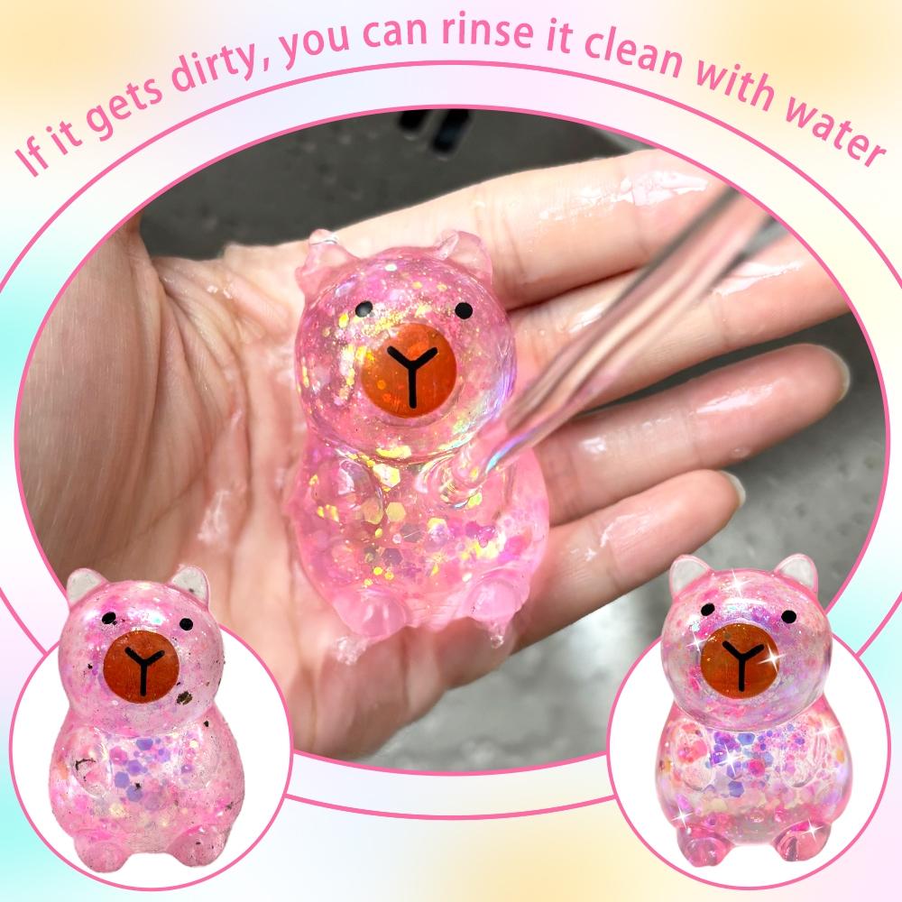 1/3/6 Counts Sensory Stress-Relief Toys, Sparkly Porcupine Squeeze Ball (Random Colors), Birthday Party Gifts, Cute Malt-Filled Elastic Toy, Kawaii Squishies