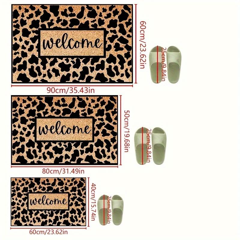 Patterned Cowhide Doormat, Stylish Brown, Suitable for Entrances, Bathroom Doors, Toilets, Hallway, and More. Ideal for Kitchens, Dining Rooms, Bathrooms, Hallways, Bedrooms, and Home Décor.
