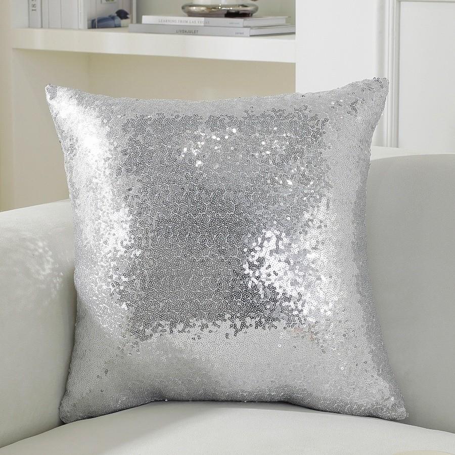 2-Pack Sequin Pillowcases, Soft Decorative Cushion Covers, All-Seasons Plush Throw Pillows, Elegant Bedding Accessories