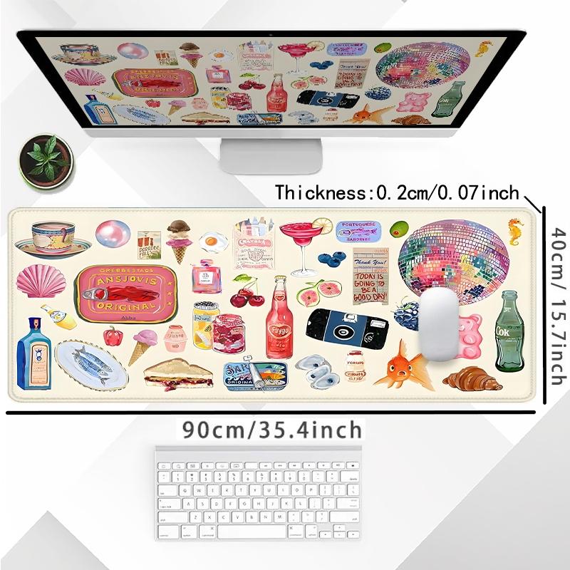 Vintage Sticker - Style Gaming Mouse Pad Extra Large Computer Mouse ...