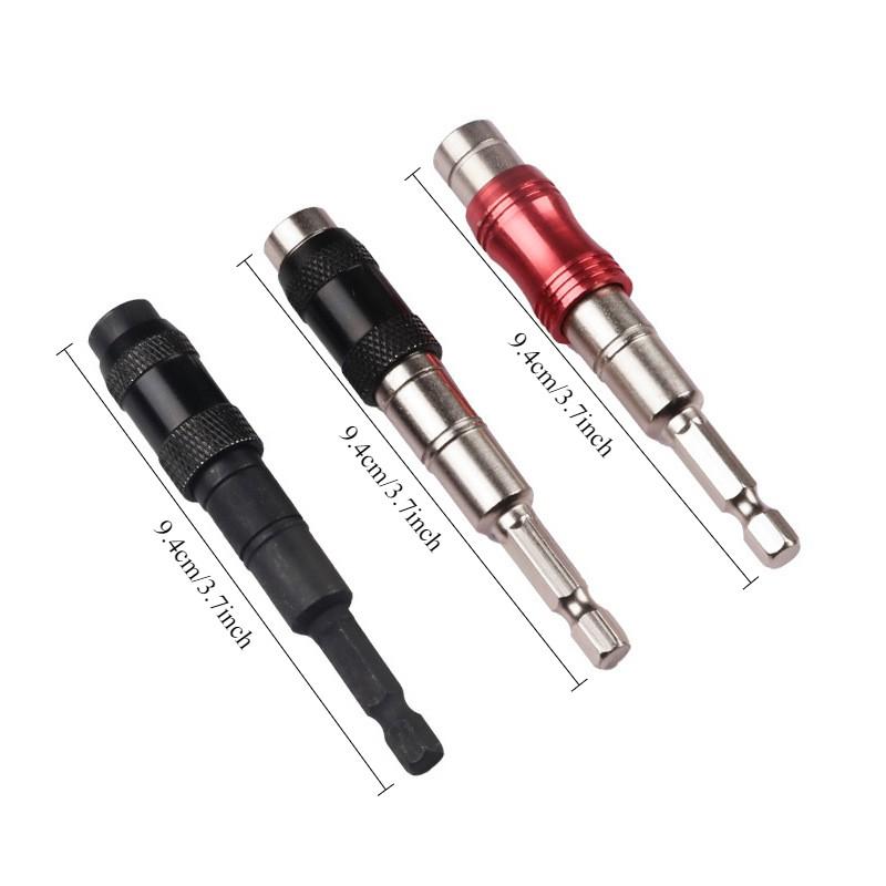 Hex Quick Release Drill Adapter Extension Rod, Multi-Angle Magnetic Swivel Handle, Long Self-Locking Screwdriver Bit Holder