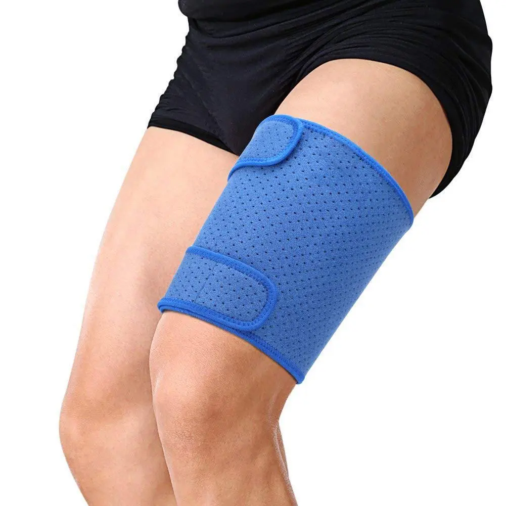 YYW1 Unisex Adjustable Functional Neoprene Thigh Wrap - Muscle Support Brace for Hamstring, Quad, Pulled Groin Upper Leg Protection
