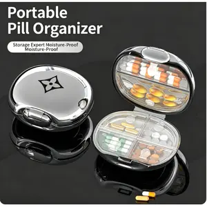 Portable Waterproof Pill Box with Moisture-Proof Silicone Seal