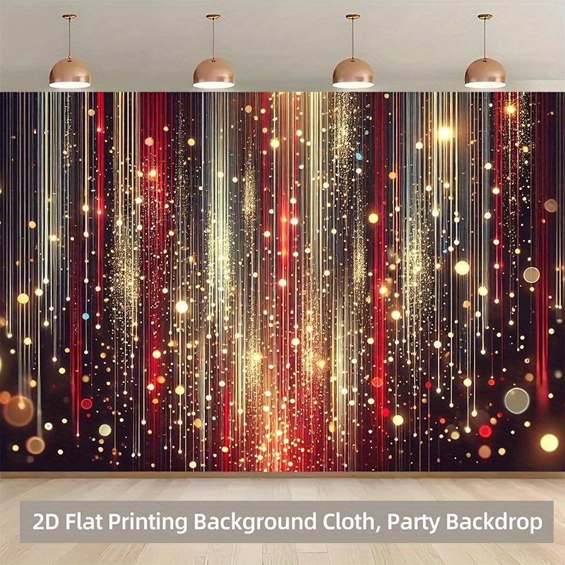 2D Flat Banner 1pc, Flashing Light Polyester Background, Durable Fabric, Ideal for Photography, Live Streaming, Weddings, Indoor/outdoor Decor