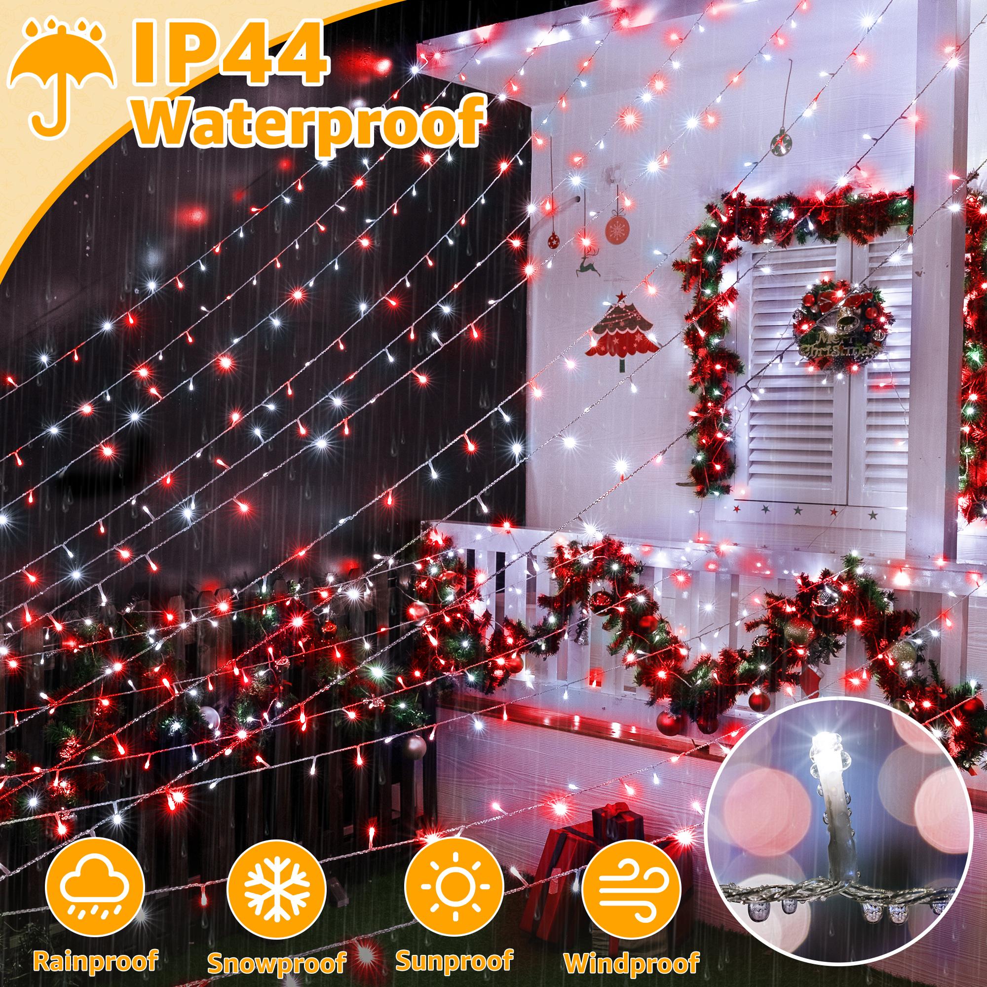 Ollny 262FT Fairy Lights, 800 LED Plug in Christmas Lights, 8 Modes Waterproof Outdoor String Lights with Remote for Wedding Birthday Party Indoor Room Decorations