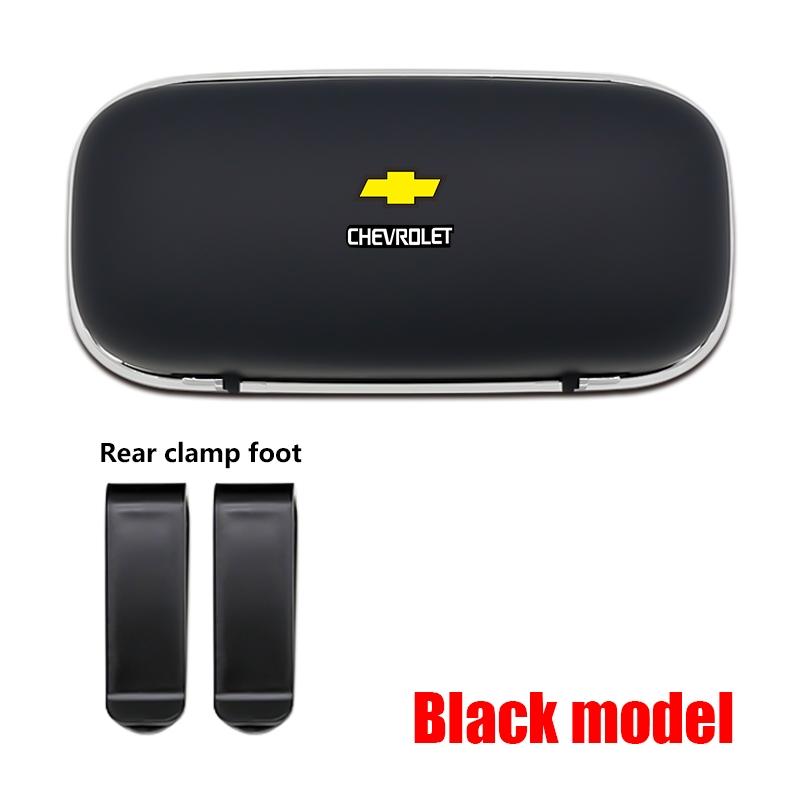 Chevrolet Car Sunglasses Eyeglass Case, Storage Box, Glasses Holder Clip, Includes Two Stands, Suitable for Chevrolet Vehicles