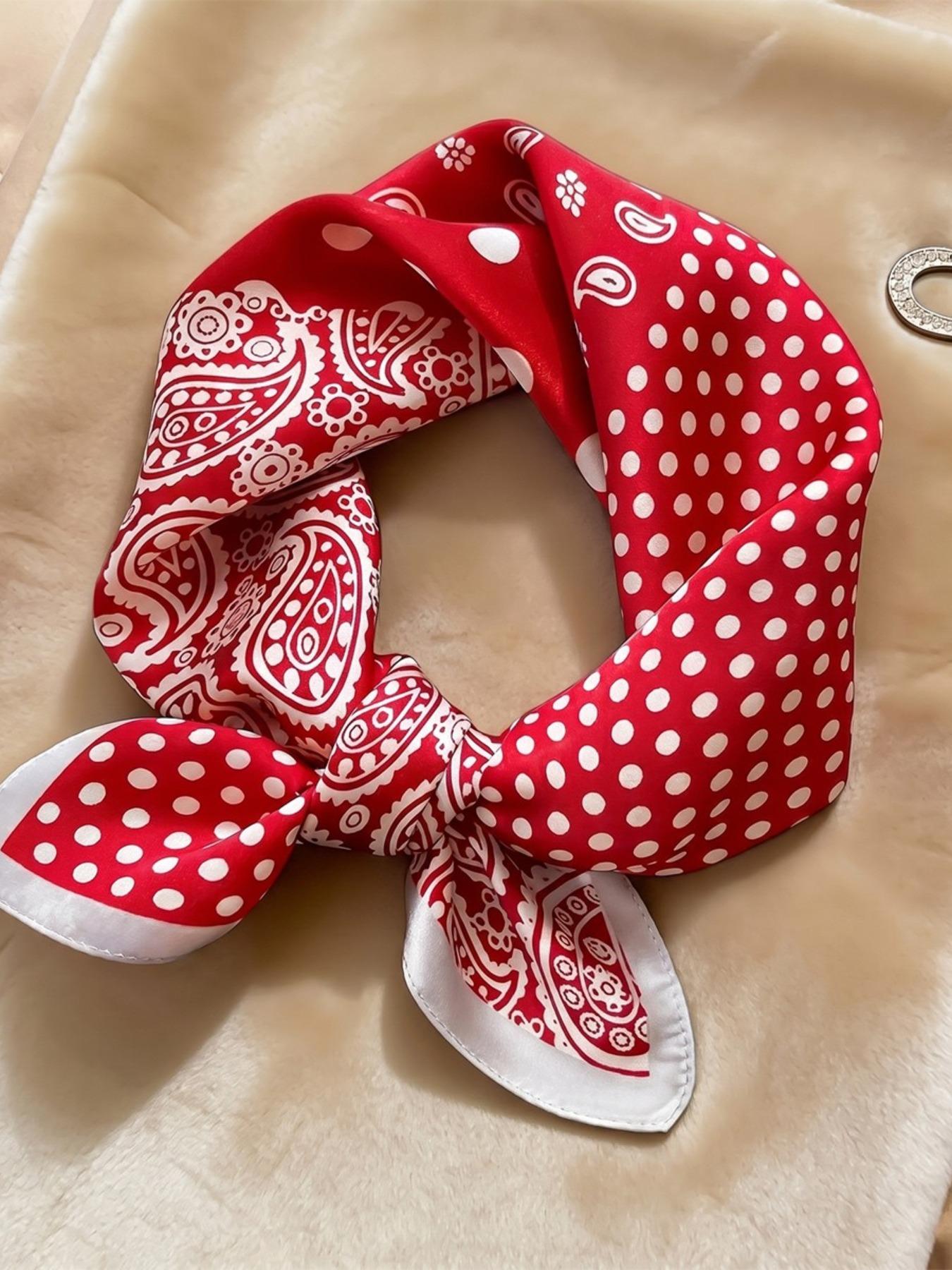Boho Style Paisley Print Square Scarf, Fashionable Soft Comfortable Scarf for Women & Men, Casual Versatile Scarf for Daily Wear, Boho Style Shawl