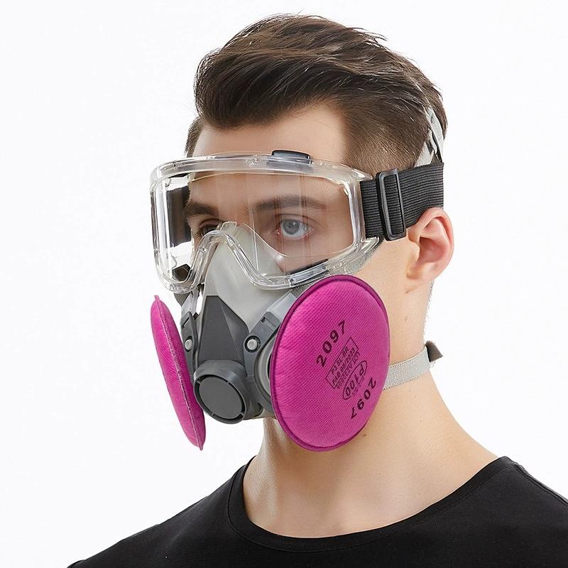 Gas Mask with Goggle Gas Mask Dust mask Full Face Respirаtor Reusable, Sanding. Resin Epoxy, Woodworking Perfect for Painters and DIY Project 6200+2097