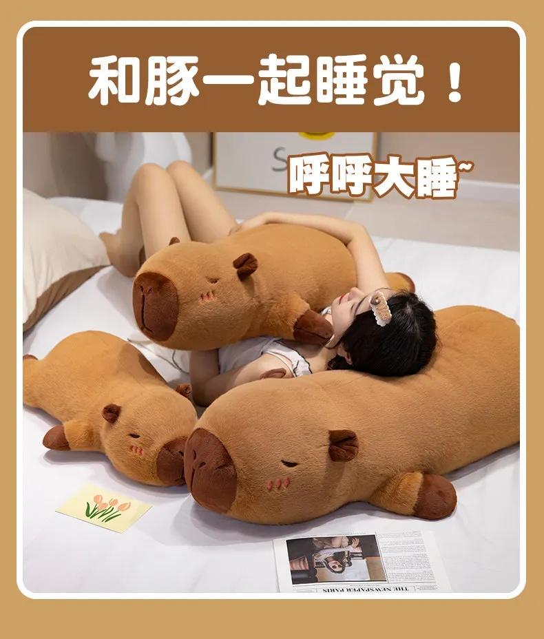 Large Capybara Stuffed Toy - Pure Cotton Soft Pillow Cushion, 50/70/90cm, Birthday Holiday Gift for Girls