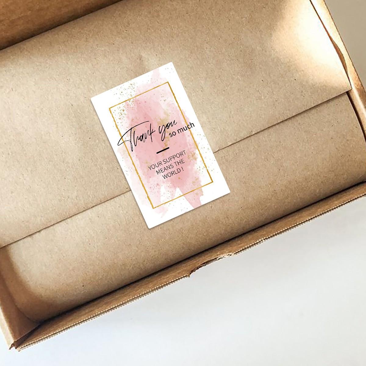 90pcs Rectangular Box Sealing Stickers, Business Goods Packaging Labels, Gift Box Decoration Bags Tags (30 Sheets/pack)