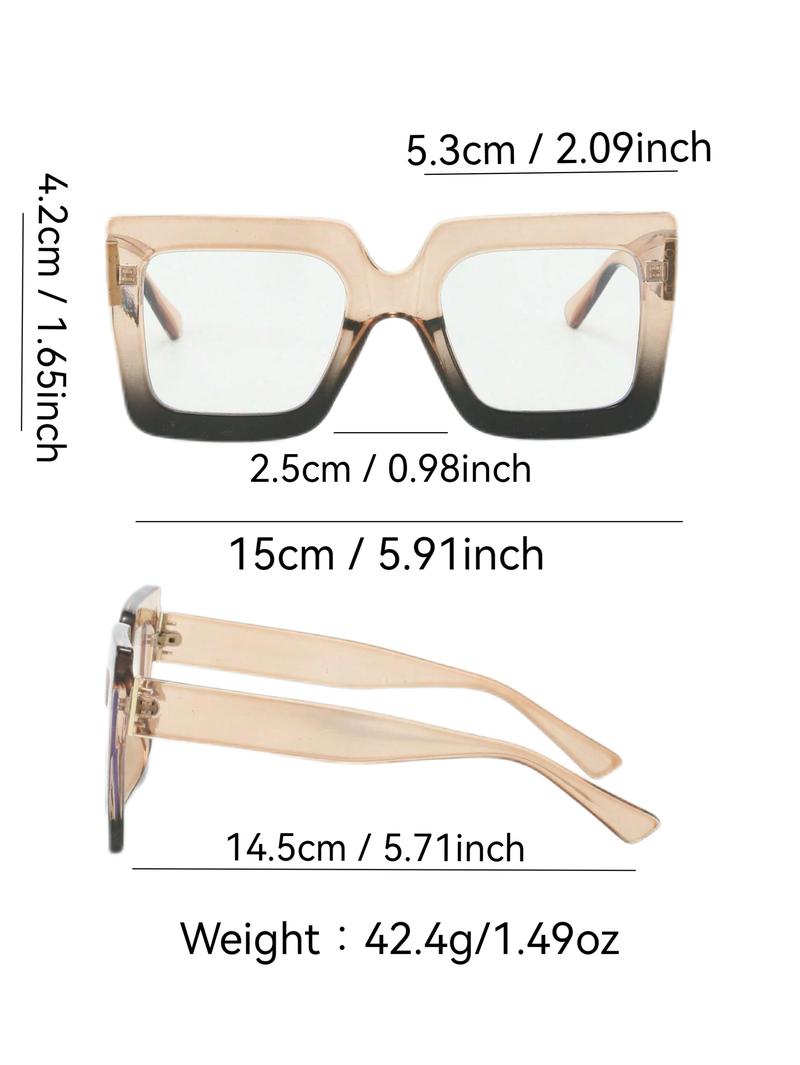 Unisex Vintage Oversized Eyeglasses, Stylish Trendy Eyewear, Trendy Casual Eyeglasses for Everyday Use, Fashion Accessories for Outdoor Activities