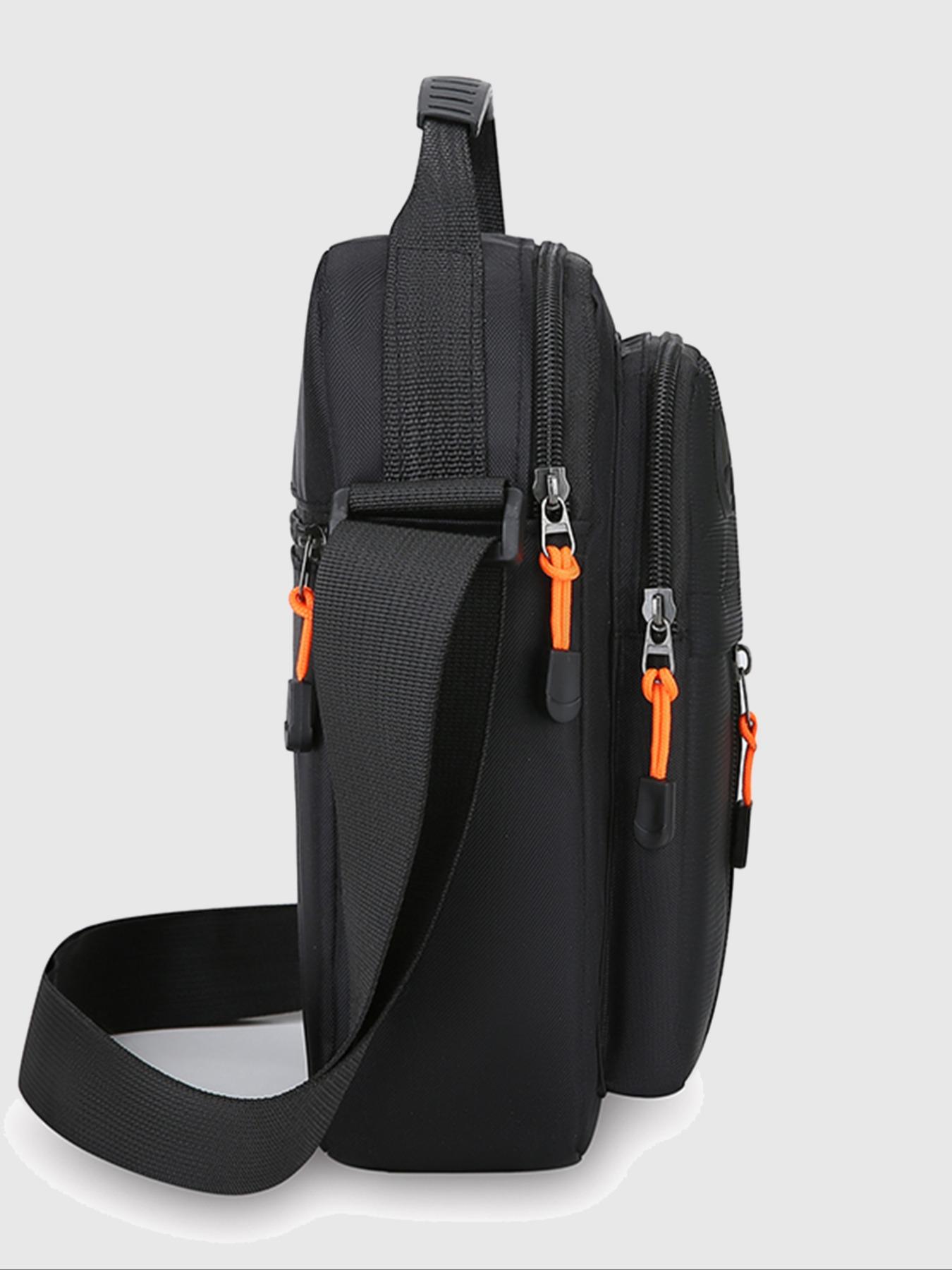 Men's Crossbody Bag, Large Capacity Oxford Fabric, Multi-Functional Design, Multiple Pockets, Adjustable Shoulder Strap, Daily Use