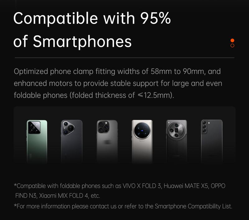 Hohem iSteady M7 AI Tracking Smartphone Gimbal Stabilizer 3-Axis with Magnetic Fill Light/AI Tracking Sensor for iPhone Android with 1/4-inch Color Tochscreen Display,Detachable Remote Controller, Max Payload 500g 2023 Upgraded