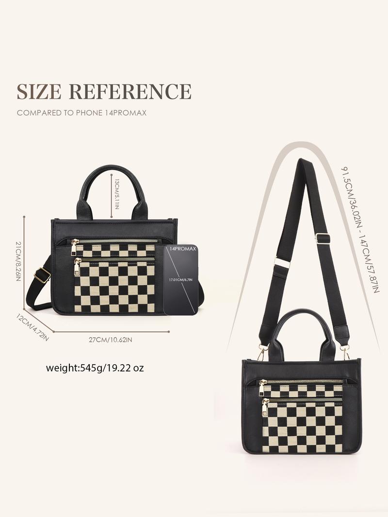 Women's Tote Bag, Fashionable Shoulder Bag for Daily Used, Casual Trendy Versatile High-quality Daily Commuting Bag, Girl Fashionable Bag, PU Tote Satchel