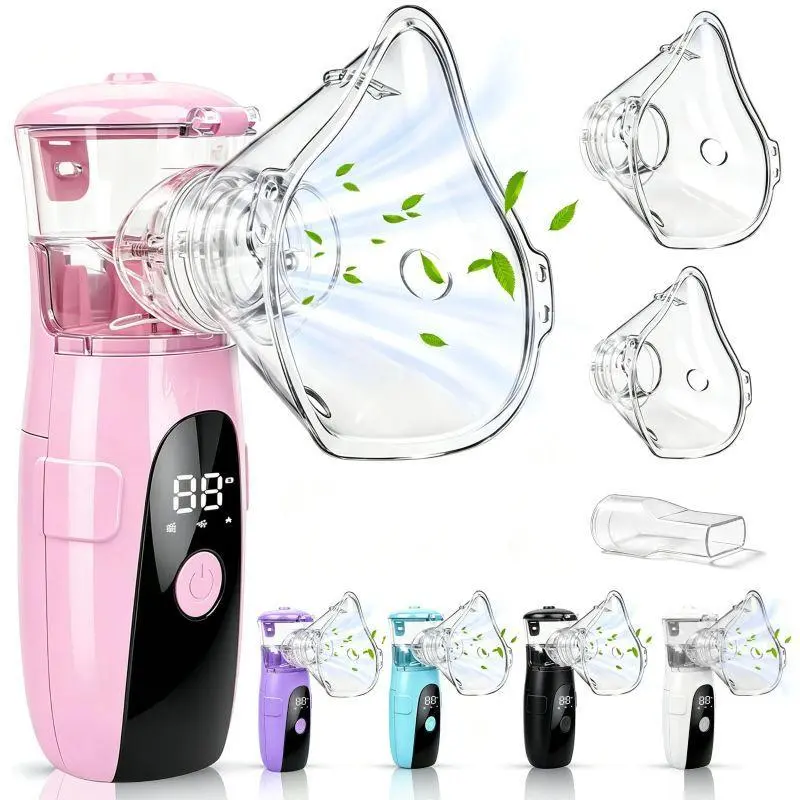 USB Rechargeable Nebulizer Machine, Portable Handheld Mesh Nebulizer with Easy Operation & Included Accessories, Compact Travel Size