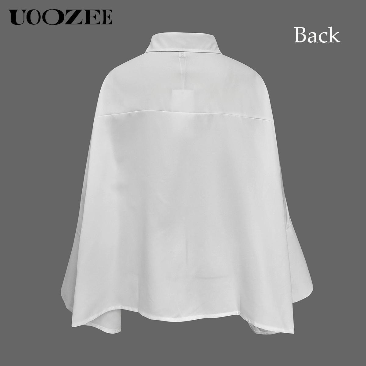 UOOZEE Women's Loose Large Collar front drop shoulder Sleeve Shirt , Women's plain button shirt for work office business Top(Loose Version, One Size Larger, Non Elastic Fabric) UOOZEE Women's Loose Large Collar front drop shoulder Sleeve Shirt , Women's plain button shirt for work office business Top(Loose Version, One Size Larger, Non Elastic Fabric)