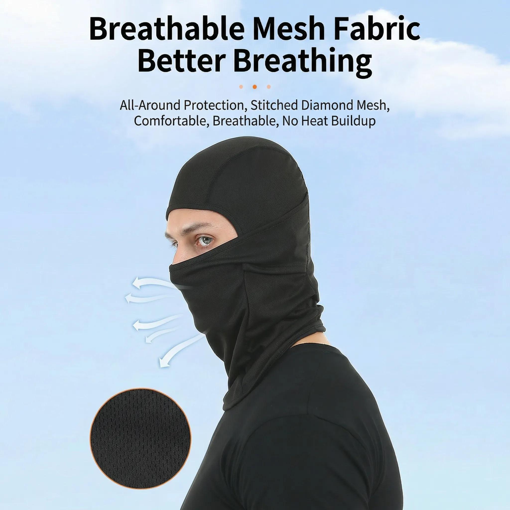 2pcs Unisex Cycling Face Mask, Balaclava Face Cover, Windproof Sunscreen Lightweight Mask, Suitable for Motorcycle, Skiing Sports