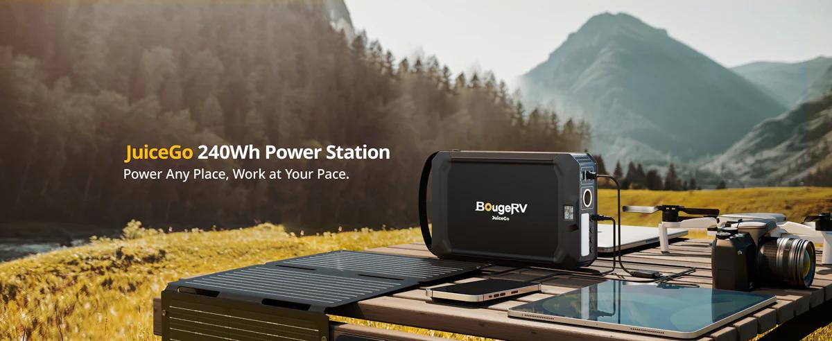 【BougeRV JuiceGo 240Wh Power Station】Portable Carrying BougeRV JuiceGo 240Wh Portable Power Station AC 2024