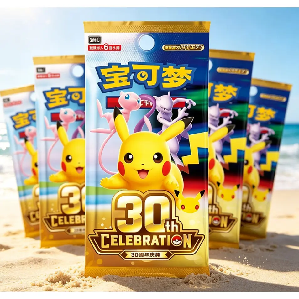 Pokémon TCG 30th Celebration Booster Pack Simplified Chinese Pikachu Trading Collectible Cards