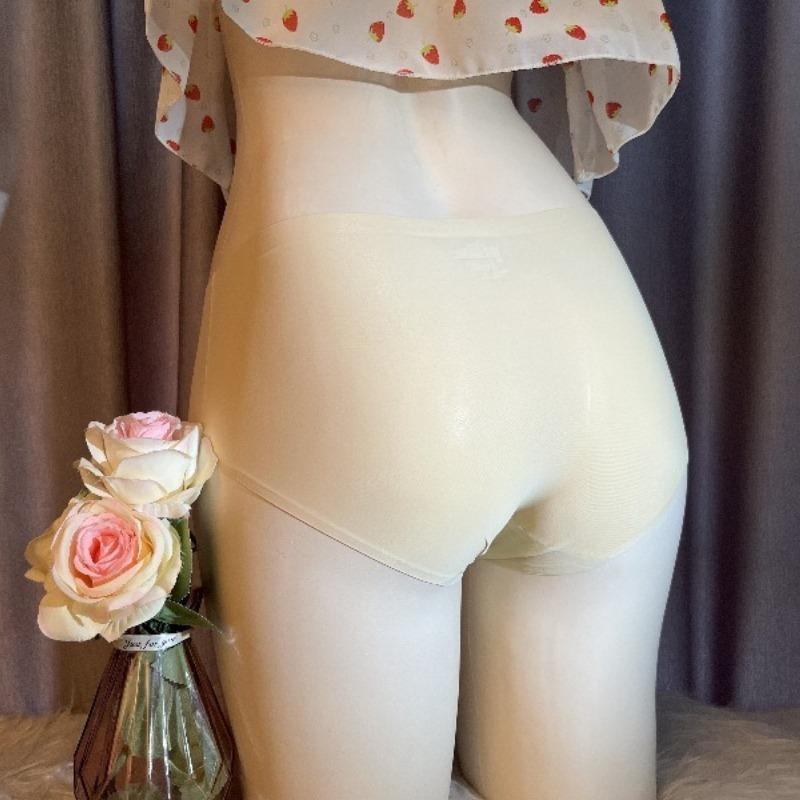 Women's Ice Silk Seamless Gaff Panty Apparel, Cotton-Lace Sexy Tucking Briefs for Transgender MTF Crossdressing, Open Back Underwear