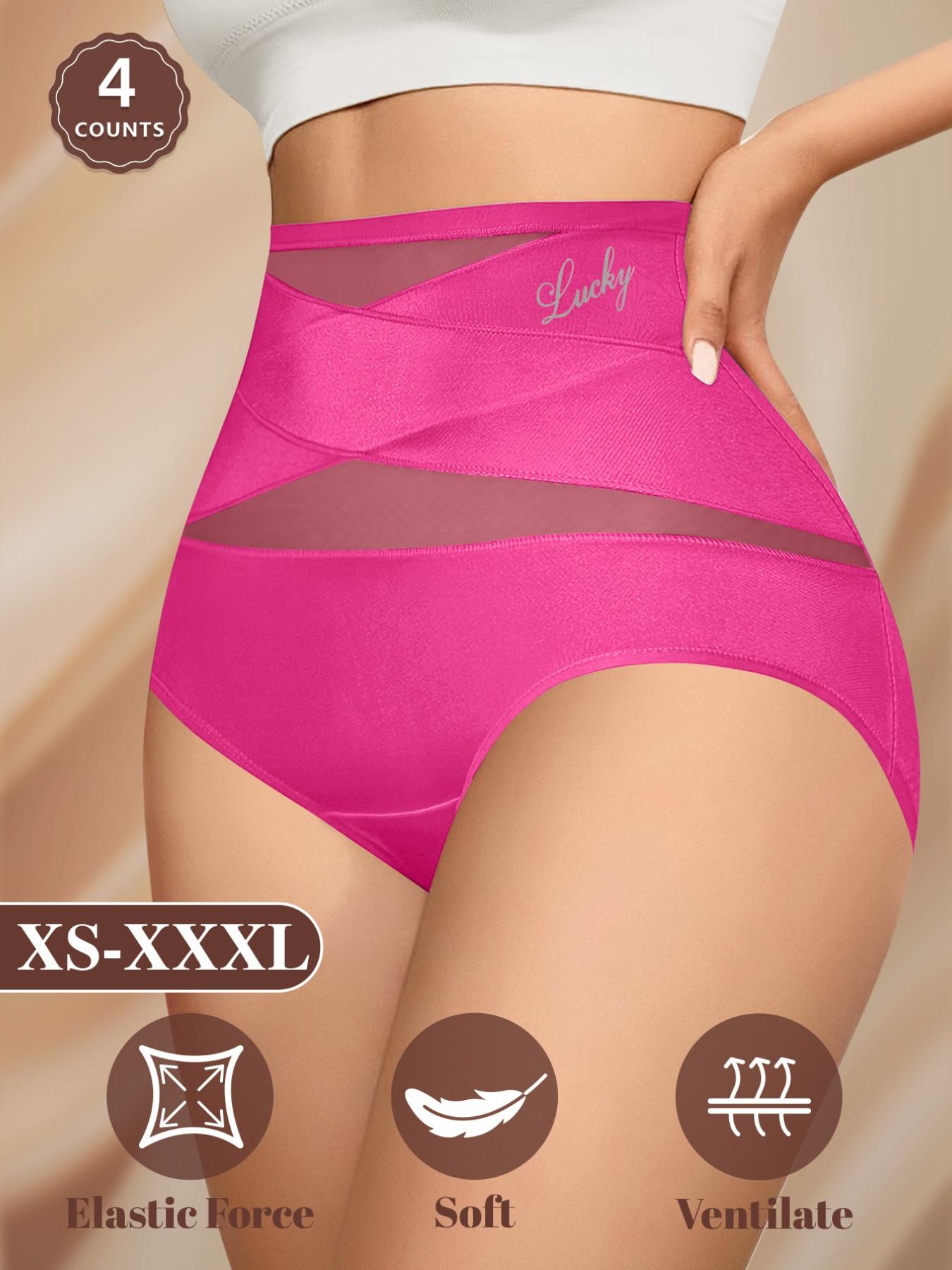 Women's High-Waisted Fitted Mesh Panties Set (4-Pack), Soft Breathable Non-Irritating Design, Comfortable All Season Underwear, Sizes S-Xxl Women's High-Waisted Fitted Mesh Panties Set (4-Pack), Soft Breathable Non-Irritating Design, Comfortable All Season Underwear, Sizes S-Xxl