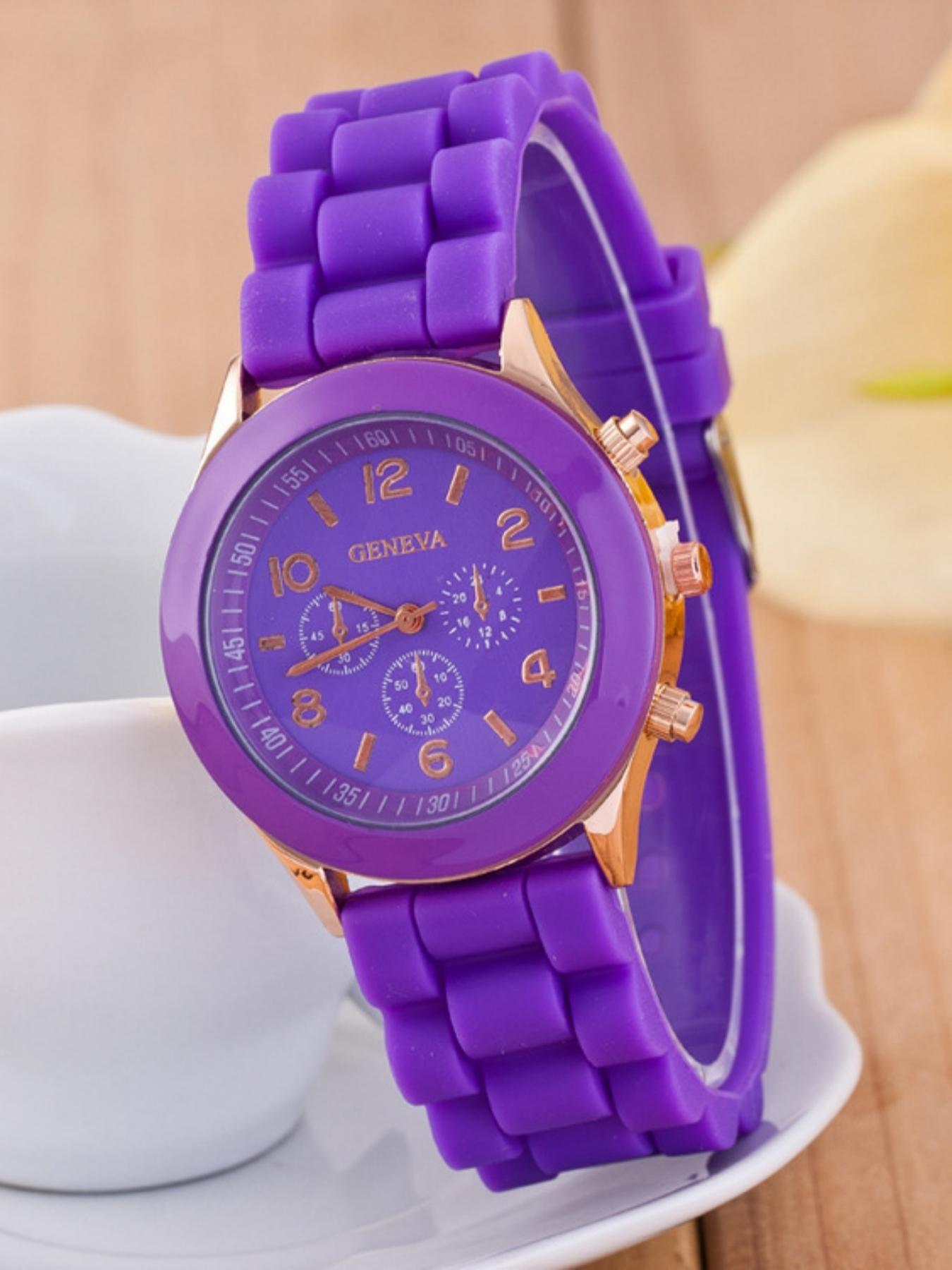 Round Dial Analog Quartz Watch, Fashionable Watch Without Box