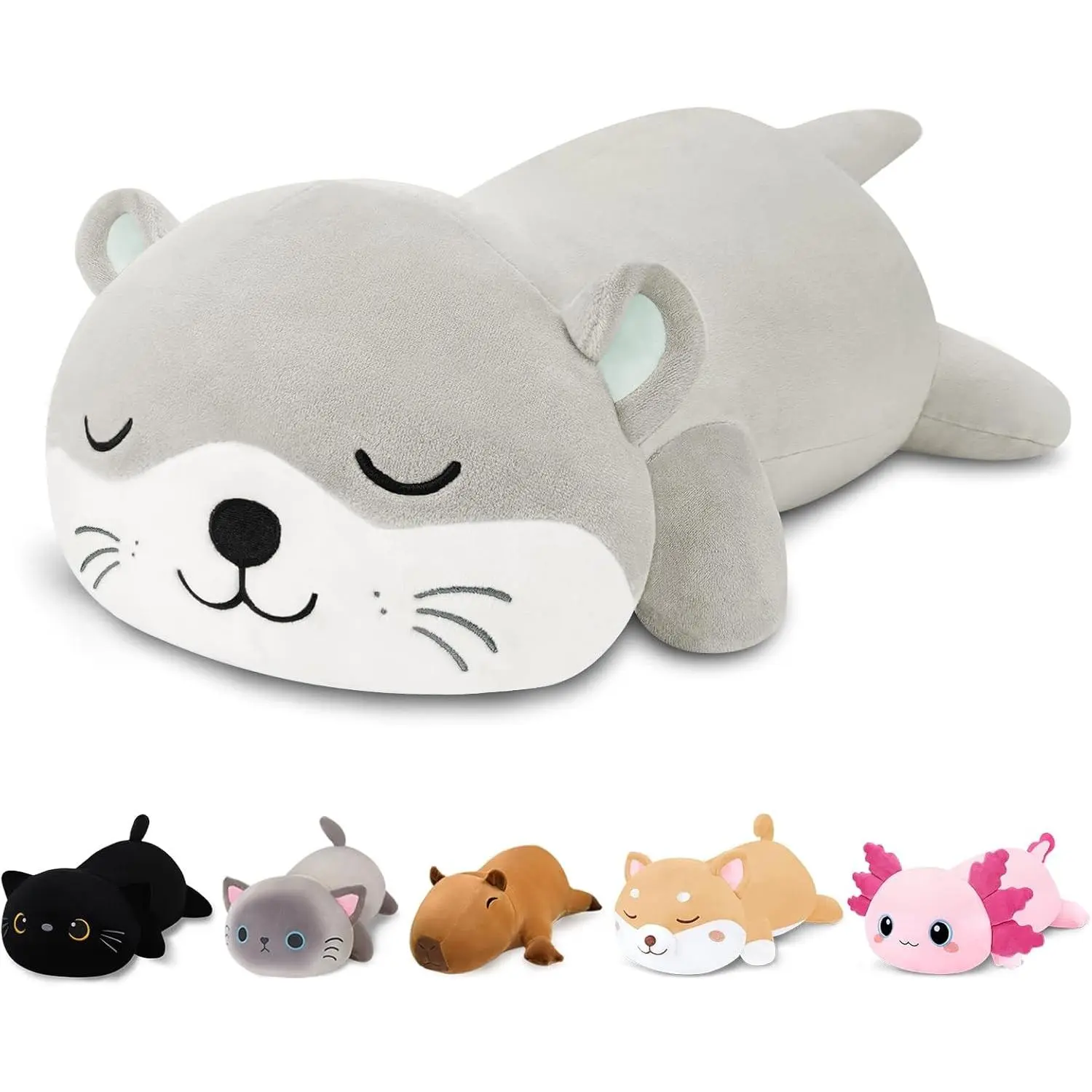 Weighted Otter Stuffed Animals, Cute Weighted Otter Plush, Soft Stuffed Weighted Plushie Birthday for Kids & Adults (9.8" 0.8Lbs)