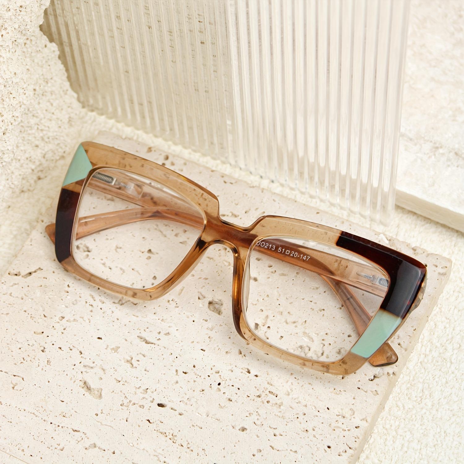 GIGULA 7-piece large frame progressive reading glasses, with spring hinge, close to the face, ladies' reading glasses, suitable for daily use parties, can be used for driving, High Quality Eyewear