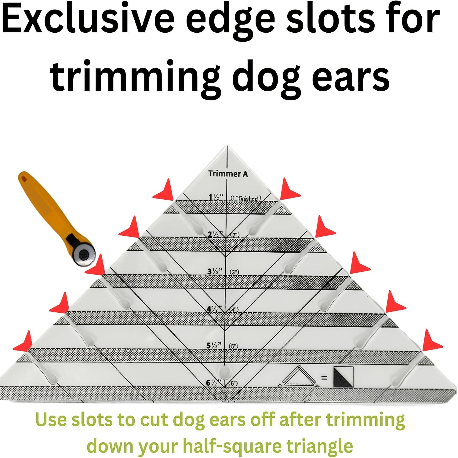 2pcs Grid Slot Cutting Ruler, High Precision Acrylic Patchwork Template, Accurate Hst Cutting, Fabric Seam Alignment, Block Building Tool