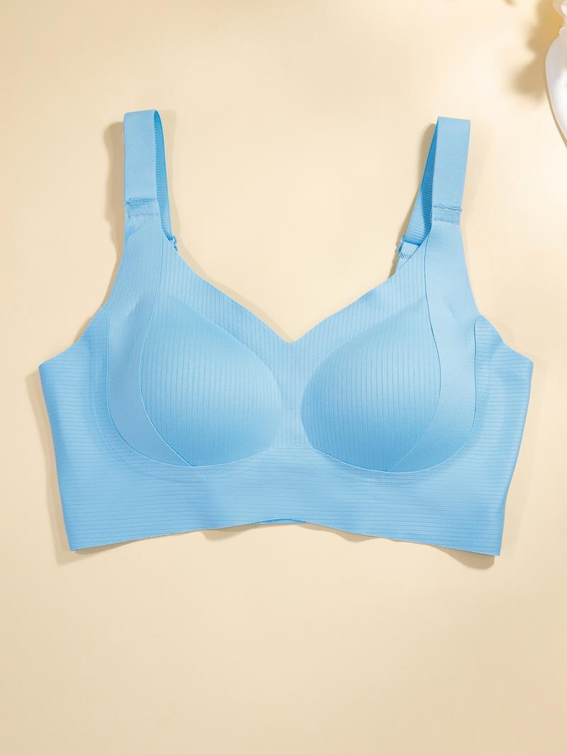 Women's Solid Wireless Bra, ComfortableBreathable Push Up Bra, Softness Lightweight,Lingerie for All Seasons, Pushbra Everyday Bridal Bridal