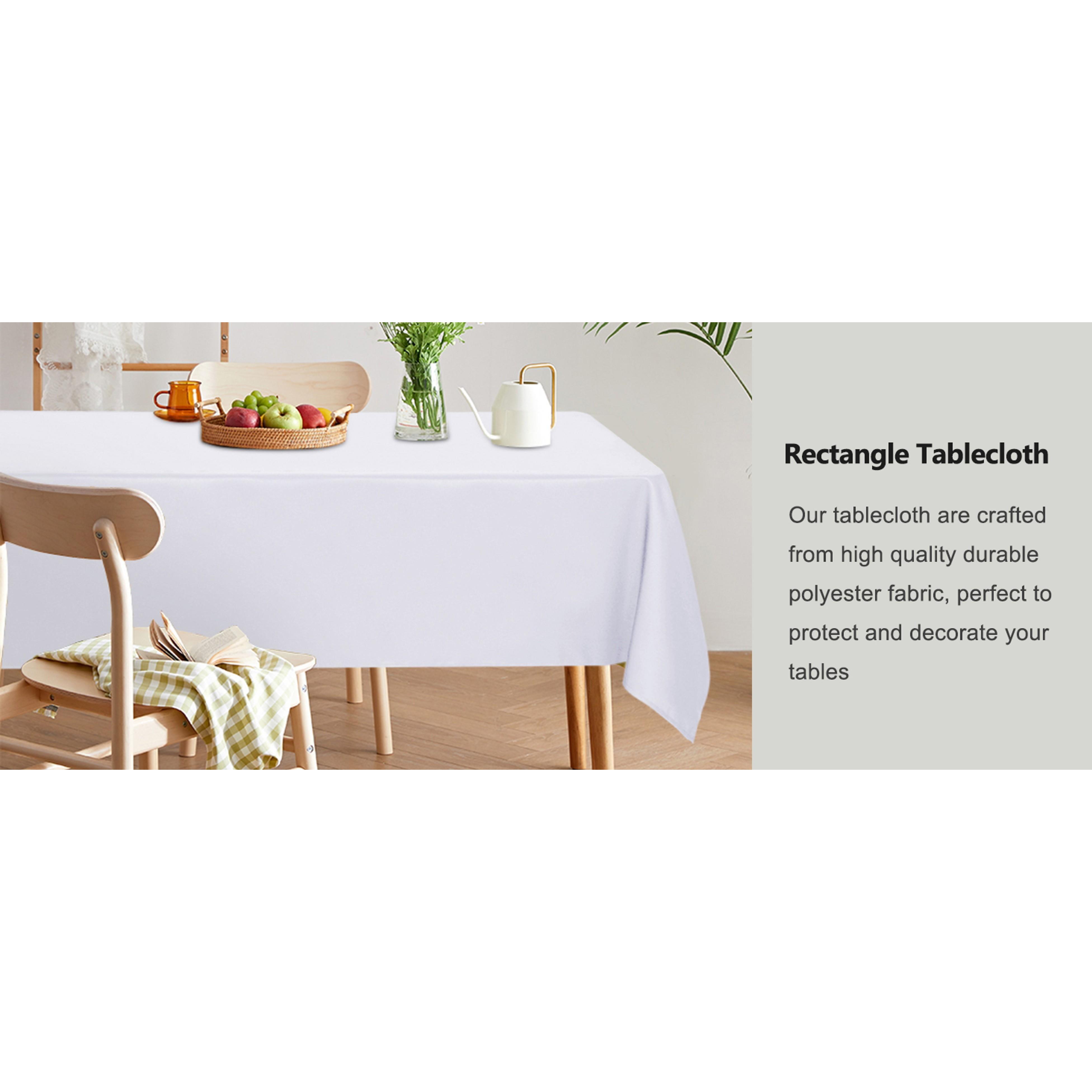 Clear Plastic 100% Waterproof Tablecloth - 54 x 78 Inch - Vinyl PVC Rectangle Table Cloth Protector Oil Spill Proof Wipe Clean Table Cover for Dining Tables, Parties & Camping, Crystal Clear