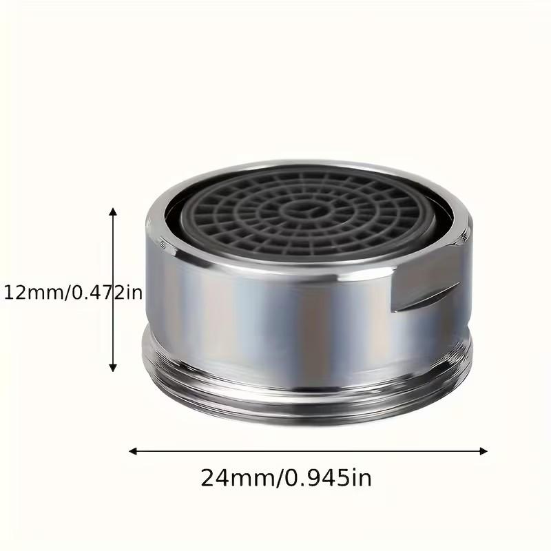 10pcs Water-Saving Faucet Aerators, M24 24mm, Replaceable Filters, Splash-Free & Noise-Reducing, Ideal for Bathroom Taps