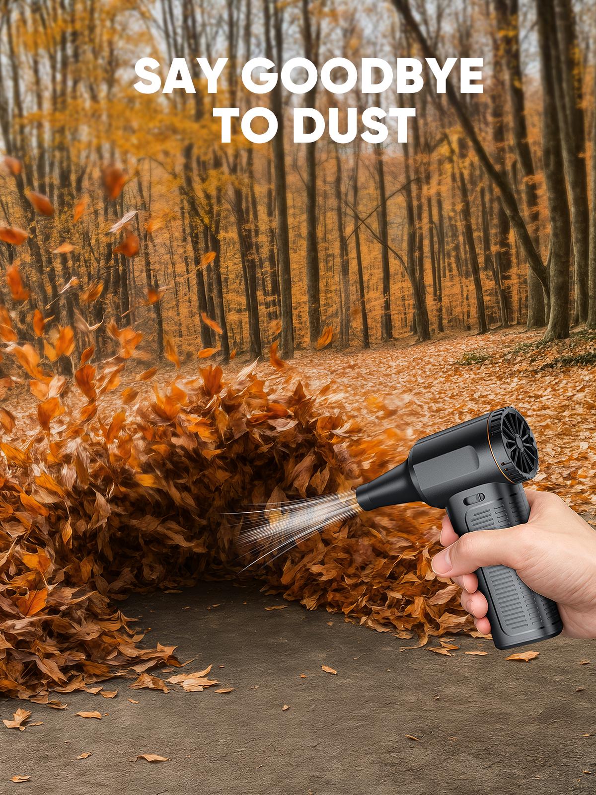 #TikTokShopSpringGlowUp F11 SHEKAR Electric Air Duster, Compressed Air Blower Gun, Adjustable Gears, Rechargeable Cordless, Mini Turbo Jet Fan for Keyboard, PC, Car, Home & Outdoor Cleaning Powerful Portable