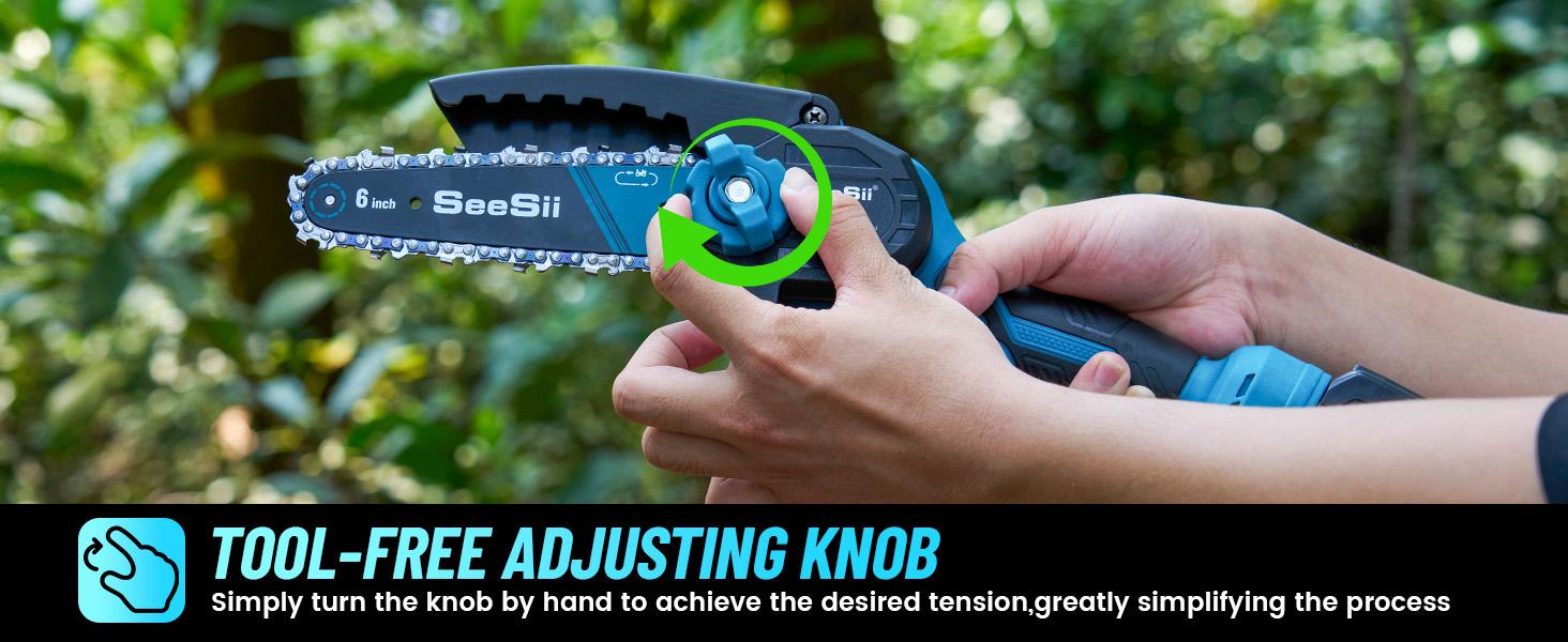 SeeSii 2-IN-1 Cordless Pole Saw & Mini Chainsaws, 6" Brushless Chain Saw with 2x 2.0Ah Battery, 16-Foot MAX Reach Brach Tree Saw with Extension Pole for Wood Cutting Garden CH600B  #TikTokShopBlackFriday