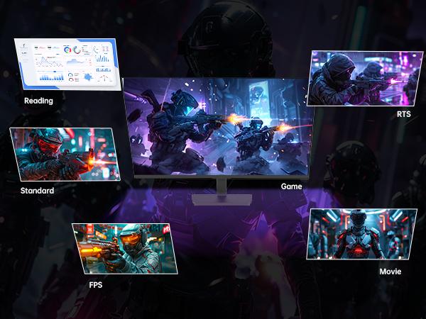 KTC 24" 2K QHD IPS 100Hz Computer Monitor, 2560*1440 1300:1 Contrast, HDR 10 Anti-Blue Light Screen, 122% sRGB, Adaptive Sync, HDMI2.0/DP/Earphone for Gaming and Office Working H24T27