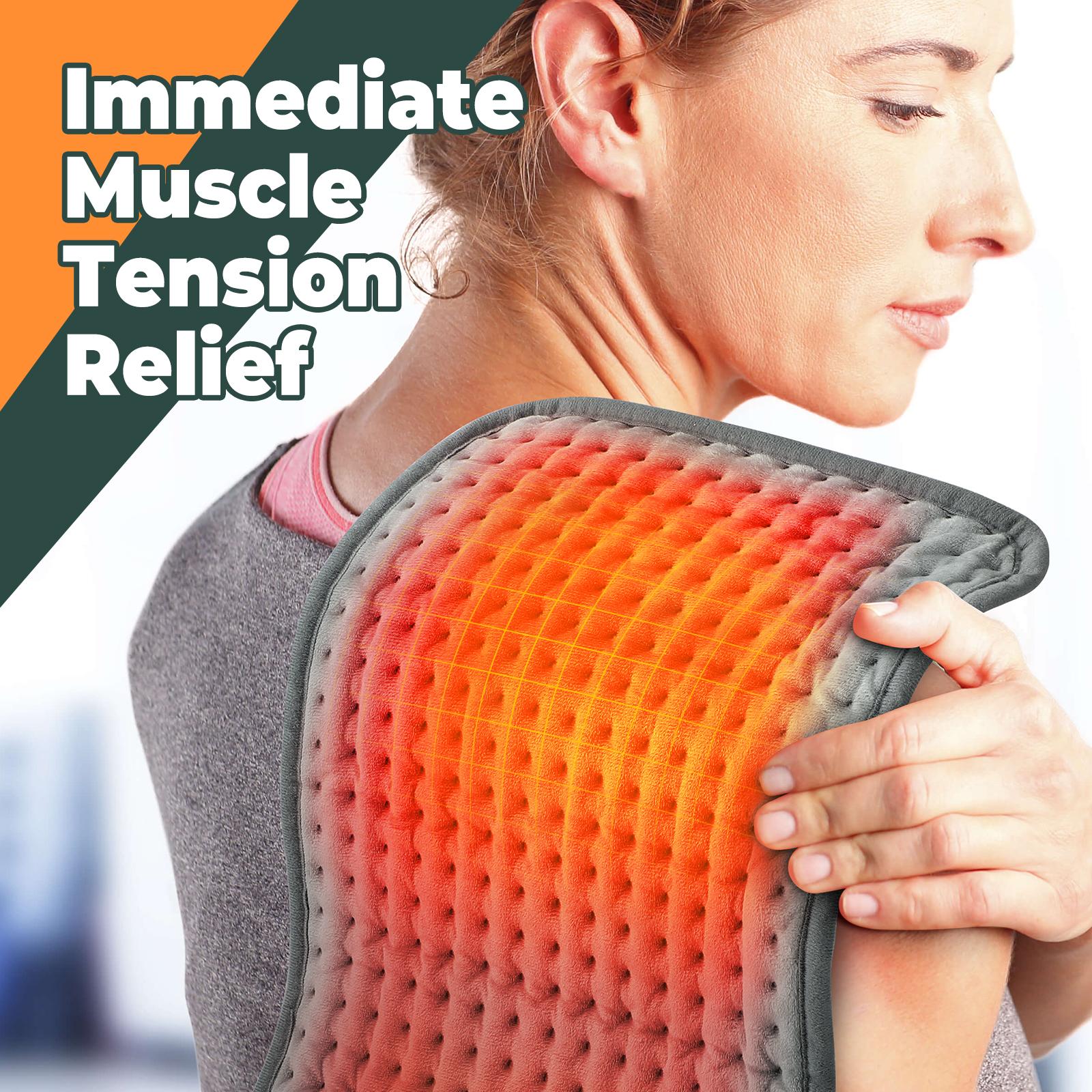 Electric Heating Pad Heated Cushion 3 Timing 10 Temperature Control  Multifunctional Waist Body Heating Massage Mat For Shoulder Belly Leg