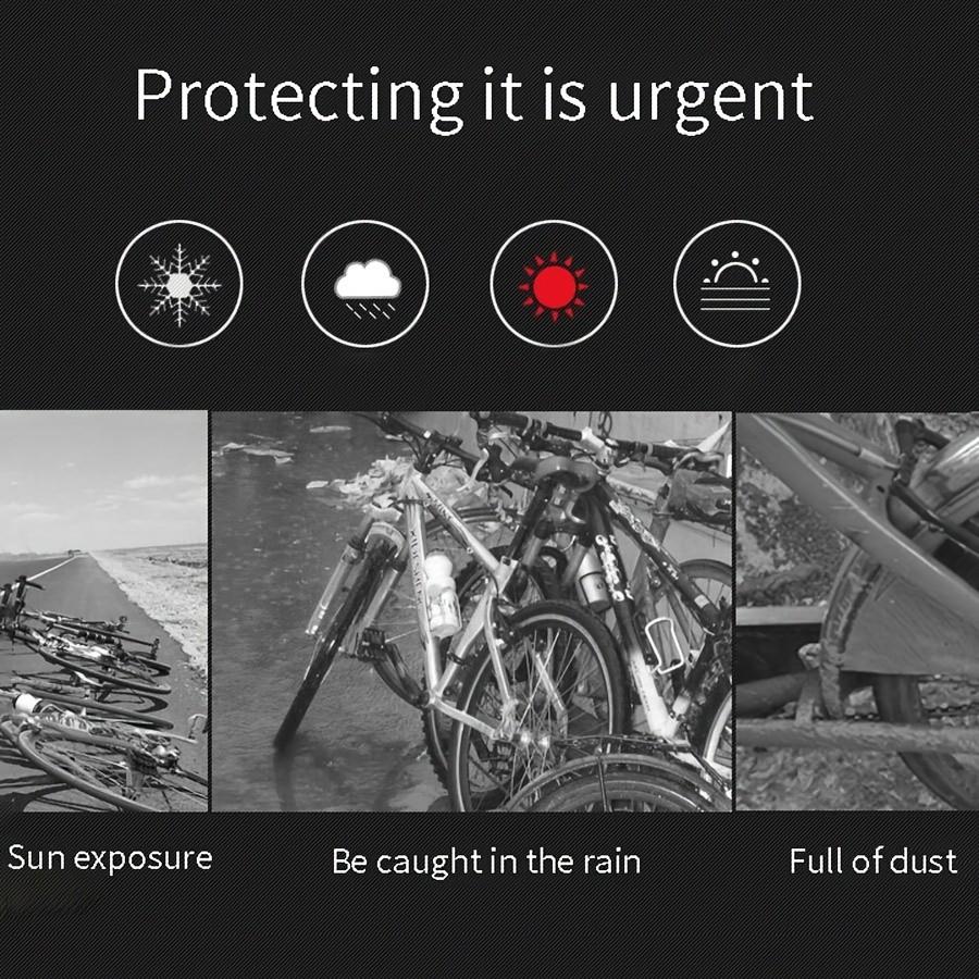 Heavy-Duty All-Weather Bike Cover, Fits Bicycles, E-Bikes, Motorcycles, Universal Fit, Easy Clean Non-Woven Material, Mountain & Road Bike Storage