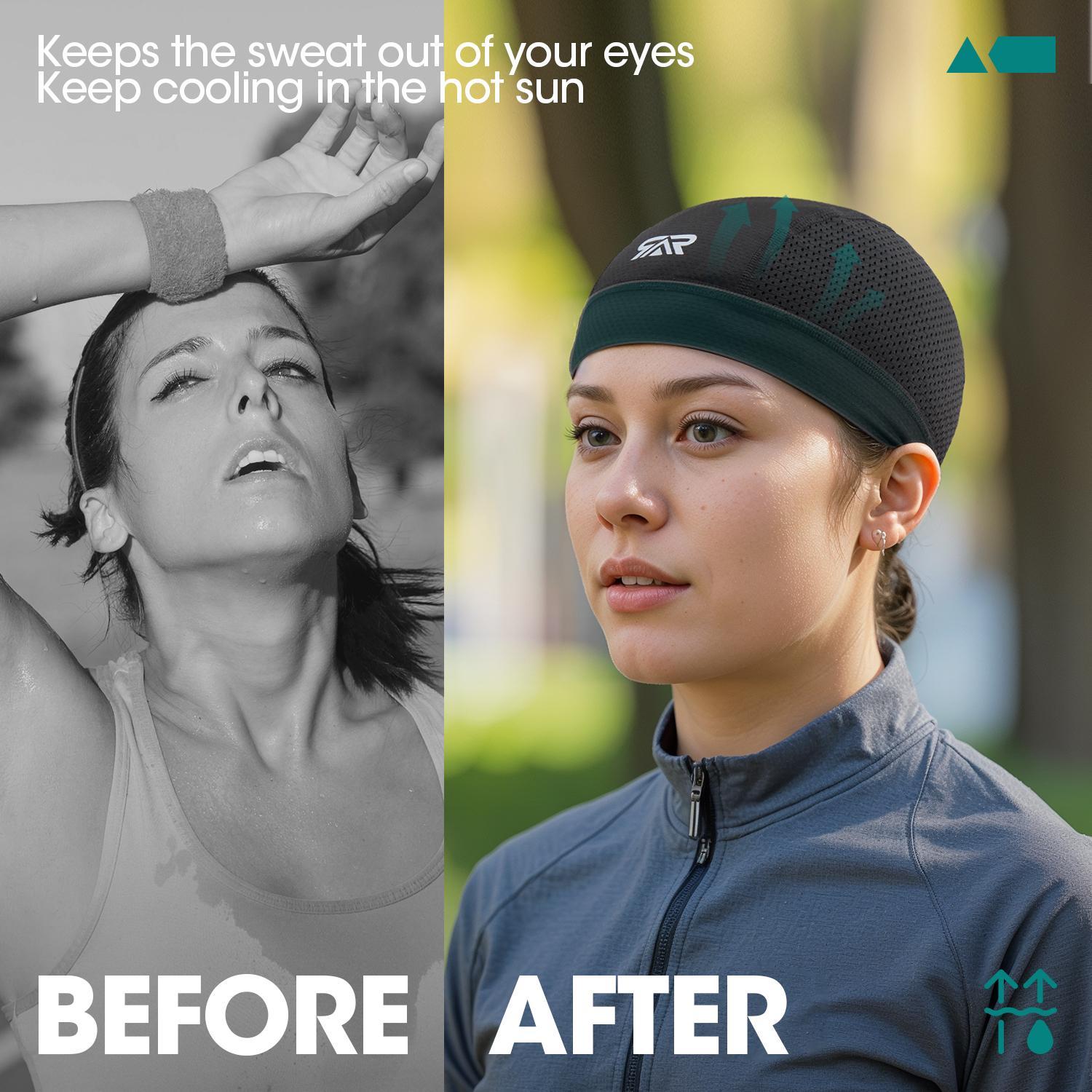 Cooling Skull Cap for Summer Sports - Bike Riding, Hiking & Outdoor | Breathable Helmet Liner with Moisture-Wicking | Unisex Multicolor Trendy Headwear, Quick-Dry Athletic Hat