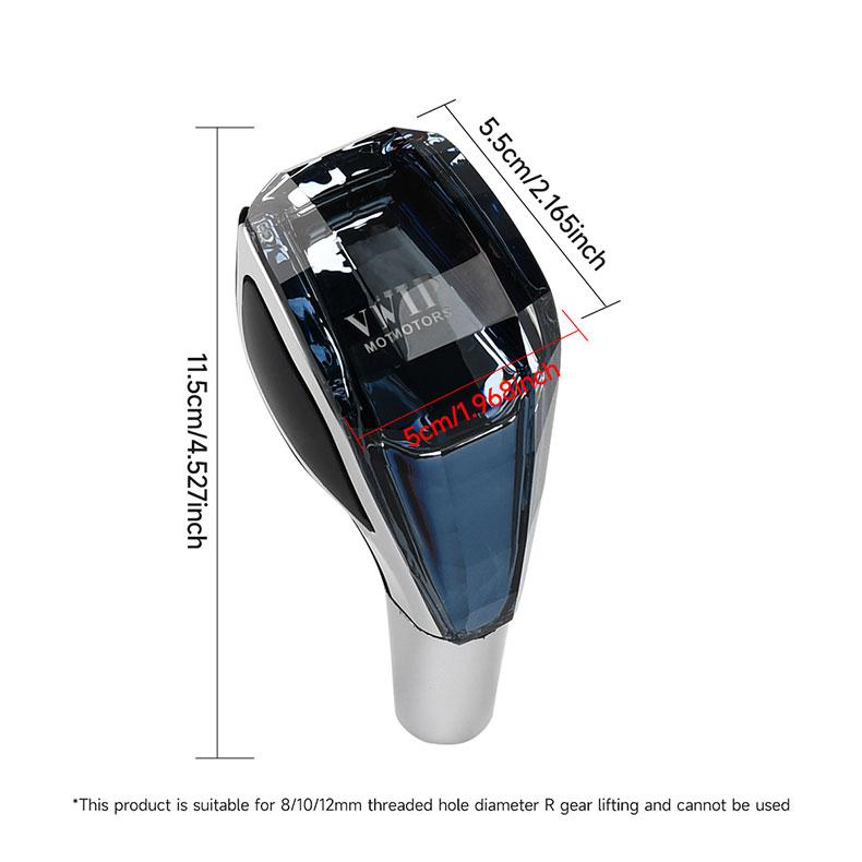 For VIP Car Universal LED Crystal Handles Manual Transmission Gear Shift Knob Lever Stick Head 7 color Car interior accessories