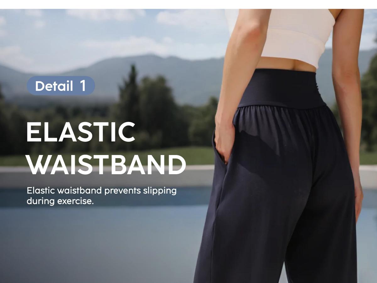 ESOFT Women's Wide Leg Pants High Waisted Lounge Soft Loose Yoga Pants with Pockets Comfy Elastic Cozy Sweatpants Outdoorfun SpringStatements