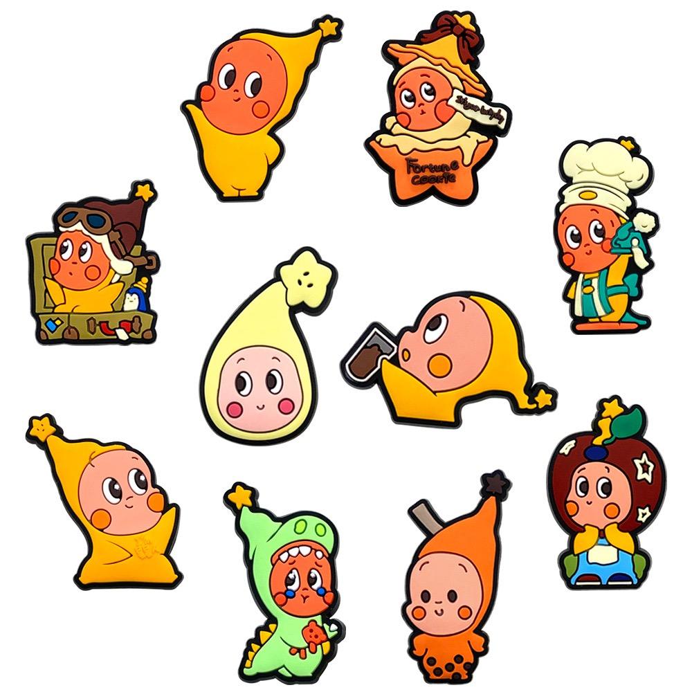 10 Pcs Twinkle Shoes Charms Set PVC Shoe Decorations Clogs Sandals Wristband Accessories Buckle Women Men Party Gifts