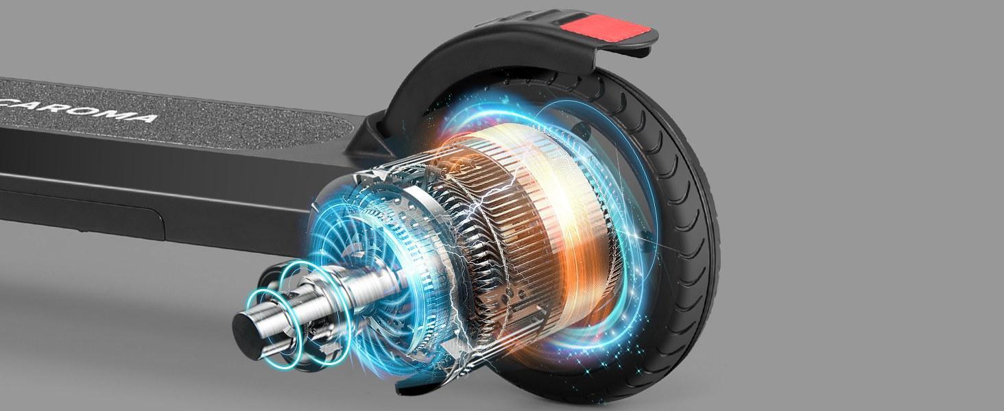 CAROMA Electric Scooter for Kids Ages 6-12, 120W Motor, 6 mph, 60 mins Ride Time, Adjustable Speed & Height, Colorful Lights, LED Display, Foldable Kids Electric Scooter, Ideal Gifts for Kids