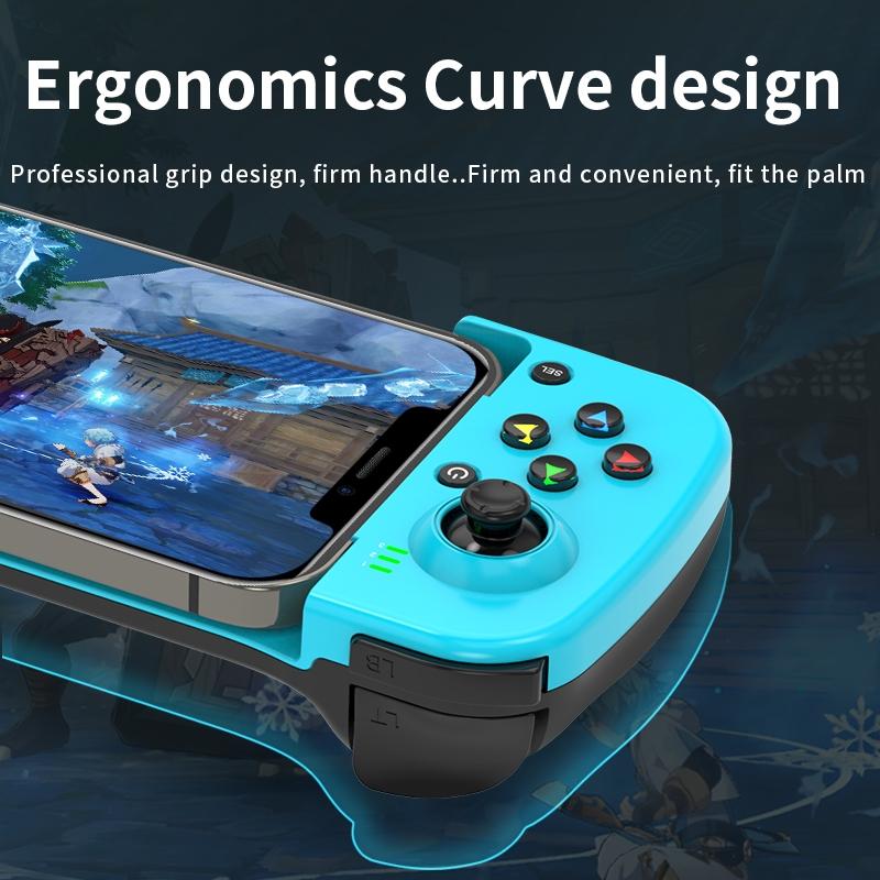 Wireless Game Controller, Portable Gamepad, Multifunctional Game Controller for iOS Android Phone, Gaming Accessories for Home & Office