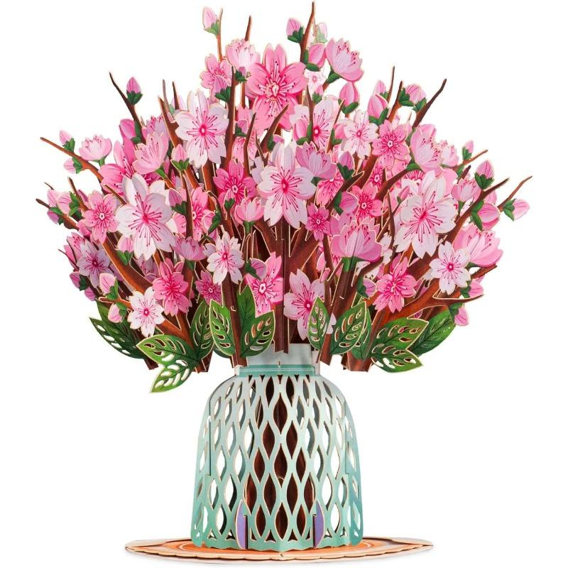 Paper Love Flower Bouquet Pop-Up Card – Mothers Day Gift, Mother's Day Card, Mom's Day Flowers, 3D Popup Greeting Card, Keepsake Flowers, Inspirational Card, Gifts for Mom, Wife, Grandma, Mother-In-Law, Birthday, Anniversary, Get well, Thank You