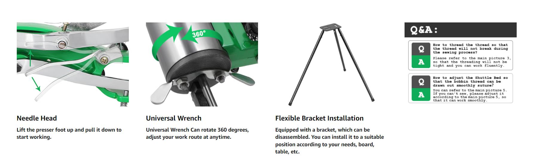 Shoe Repair Machine,Cobbler Sewing Machine,Leather Sewing Machine,Manual Dual Cotton Nylon Line Sewing Machine for Upsolery,Clothes,Zippers and Tents Shoe Repair Machine,Cobbler Sewing Machine,Leather Sewing Machine,Manual Dual Cotton Nylon Line Sewing Machine for Upsolery,Clothes,Zippers and Tents