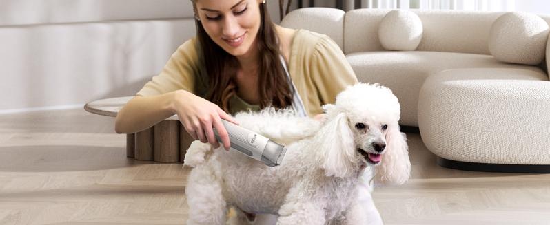【LimitedTimeFlashSale】Afloia Dog Grooming Kit, Pet Grooming Vacuum & Dog Clippers & Dog Brush for Shedding with Vacuum Grooming Tools, Low Noise Dog Vacuum Hair Remover Pet Grooming Supplies Paw Trimmer