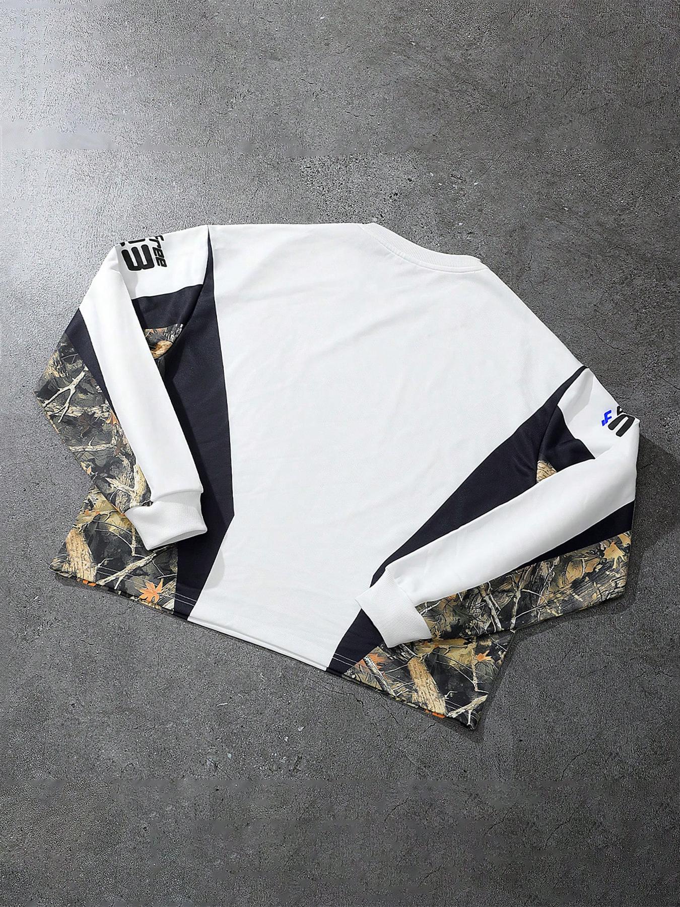 Men's Autumn Winter Comfortable Versatile Stylish Branch Ball Jersey, Trendy Sports Wear, Casual Fashion for Men, Athletic Sports Clothing